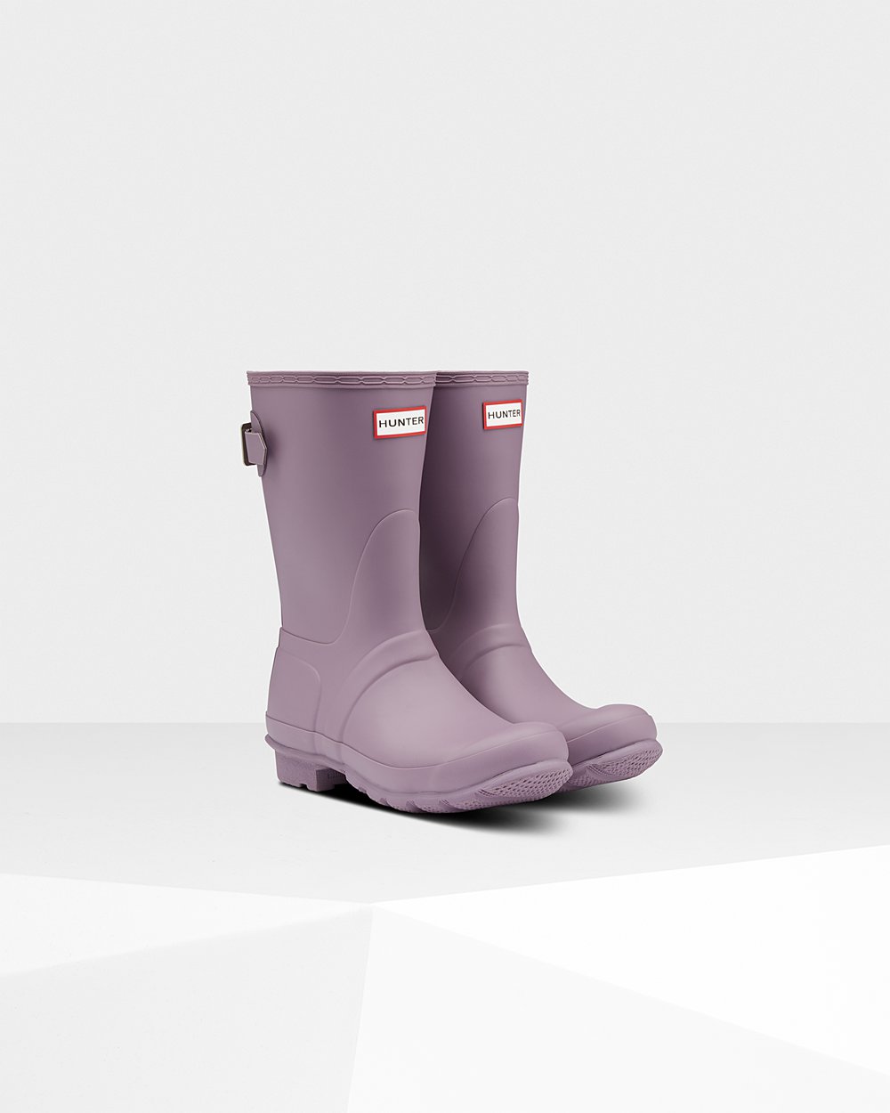 Hunter Original Back Adjustable Short Rain Boots - Shop Online Womens Purple - QTFDKP594